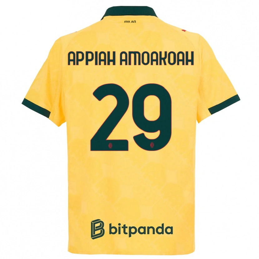 Danxen Uomo Maglia Karen Appiah Amoakoah #29 Giallo Nero Kit Gara Third 2025/26 Maglietta