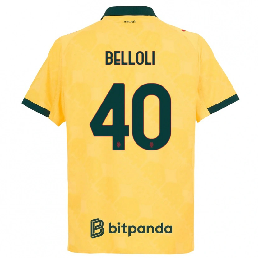 Danxen Uomo Maglia Sofia Belloli #40 Giallo Nero Kit Gara Third 2025/26 Maglietta