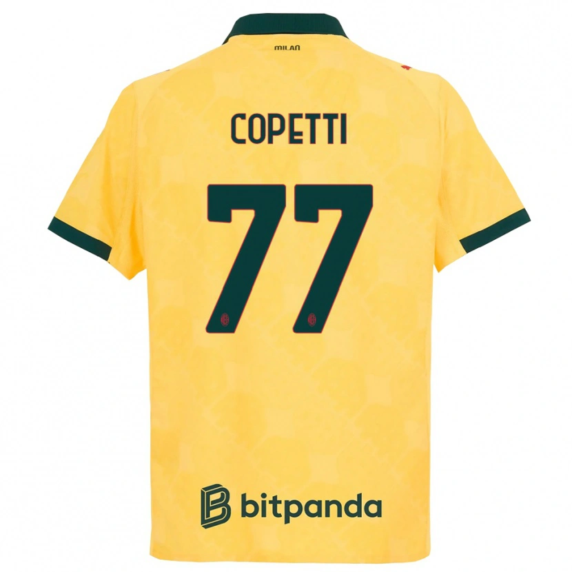 Danxen Uomo Maglia Matilde Copetti #77 Giallo Nero Kit Gara Third 2025/26 Maglietta