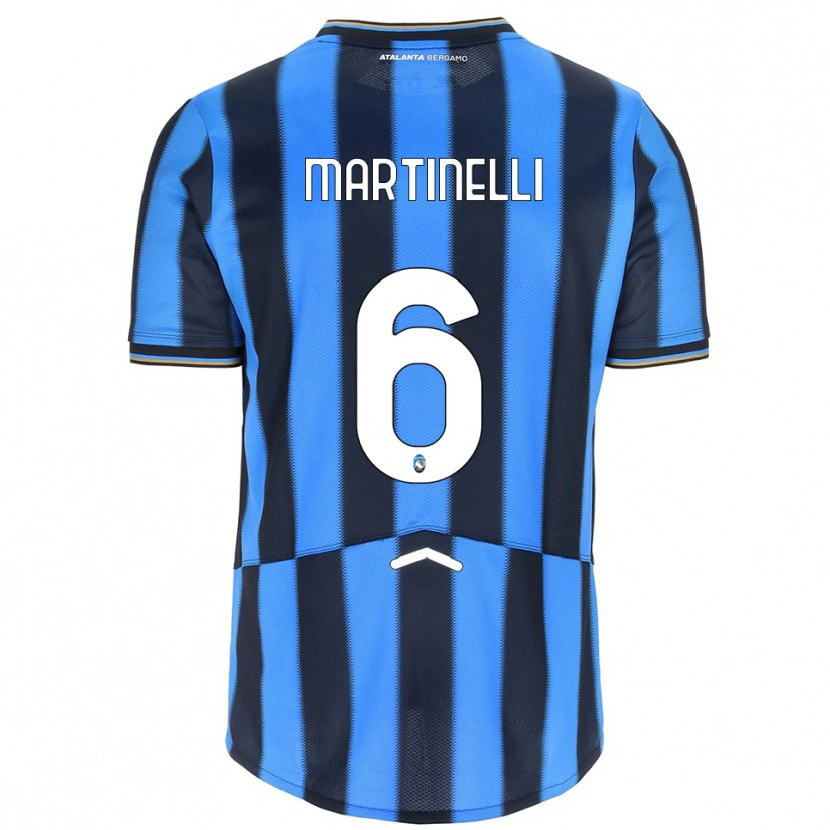 Danxen Donna Maglia Gabriel Martinelli #6 Azzurro Nero Kit Gara Home 2025/26 Maglietta