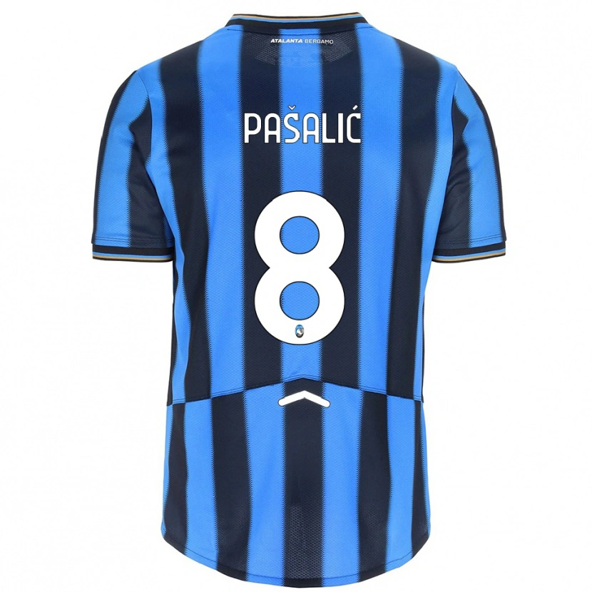 Danxen Donna Maglia Mario Pasalić #8 Azzurro Nero Kit Gara Home 2025/26 Maglietta