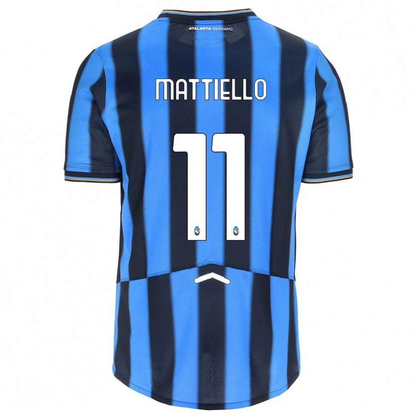 Danxen Donna Maglia Federico Mattiello #11 Azzurro Nero Kit Gara Home 2025/26 Maglietta