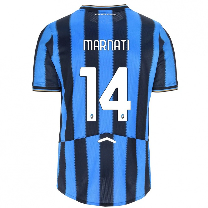 Danxen Donna Maglia Sebastiano Marnati #14 Azzurro Nero Kit Gara Home 2025/26 Maglietta
