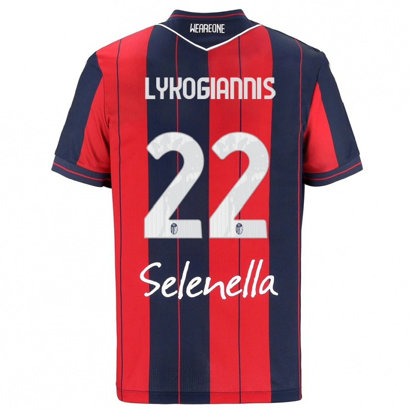 Danxen Donna Maglia Charalampos Lykogiannis #22 Rosso Blu Navy Kit Gara Home 2025/26 Maglietta