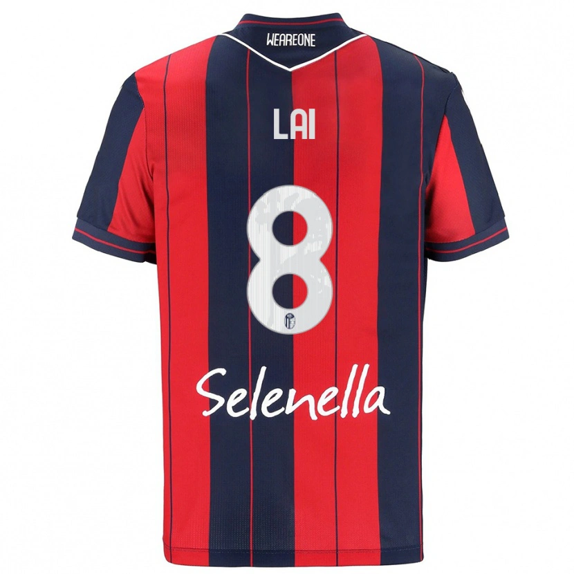 Danxen Donna Maglia Luca Lai #8 Rosso Blu Navy Kit Gara Home 2025/26 Maglietta