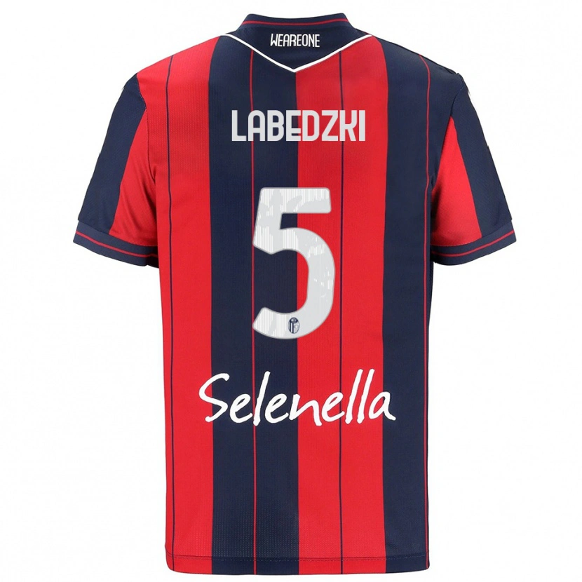 Danxen Donna Maglia Jan Labedzki #5 Rosso Blu Navy Kit Gara Home 2025/26 Maglietta