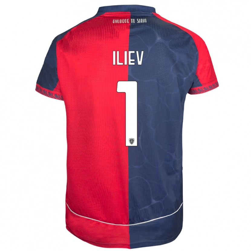Danxen Donna Maglia Velizar-Iliya Iliev #1 Rosso Blu Navy Kit Gara Home 2025/26 Maglietta