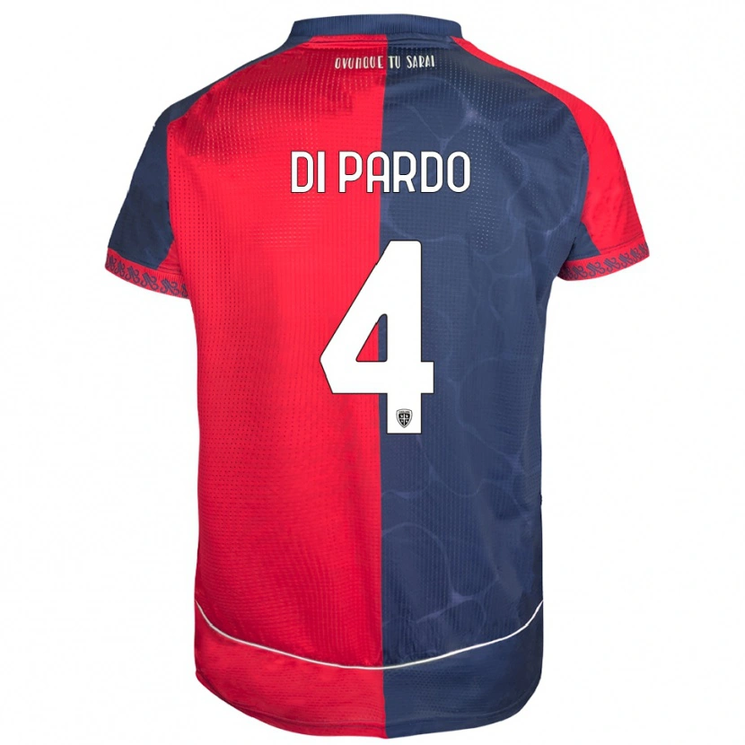 Danxen Donna Maglia Alessandro Di Pardo #4 Rosso Blu Navy Kit Gara Home 2025/26 Maglietta