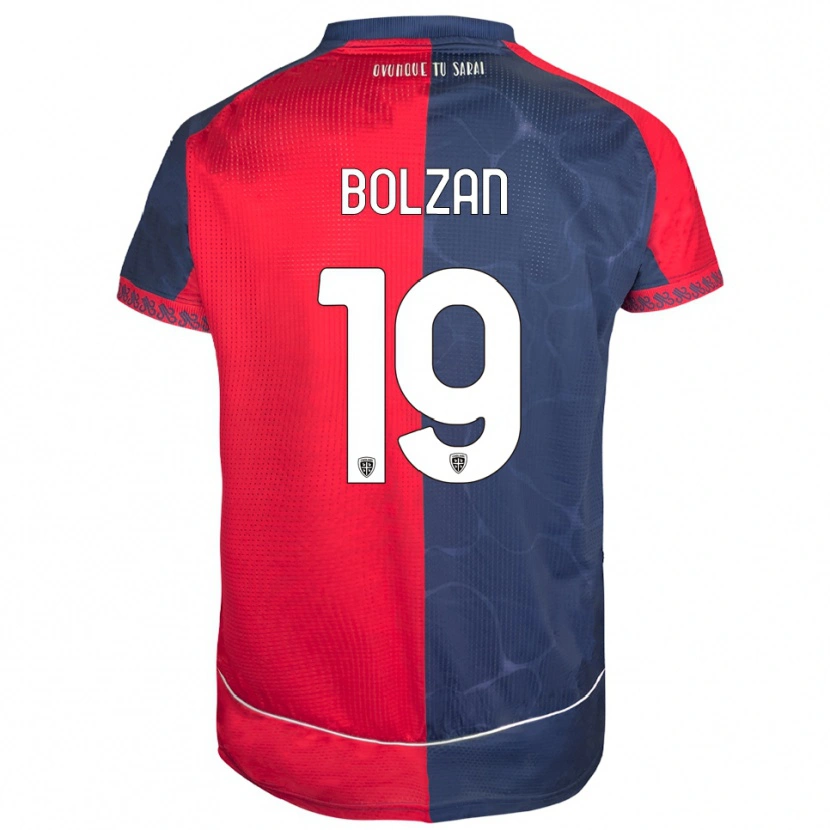 Danxen Donna Maglia Alessandro Bolzan #19 Rosso Blu Navy Kit Gara Home 2025/26 Maglietta