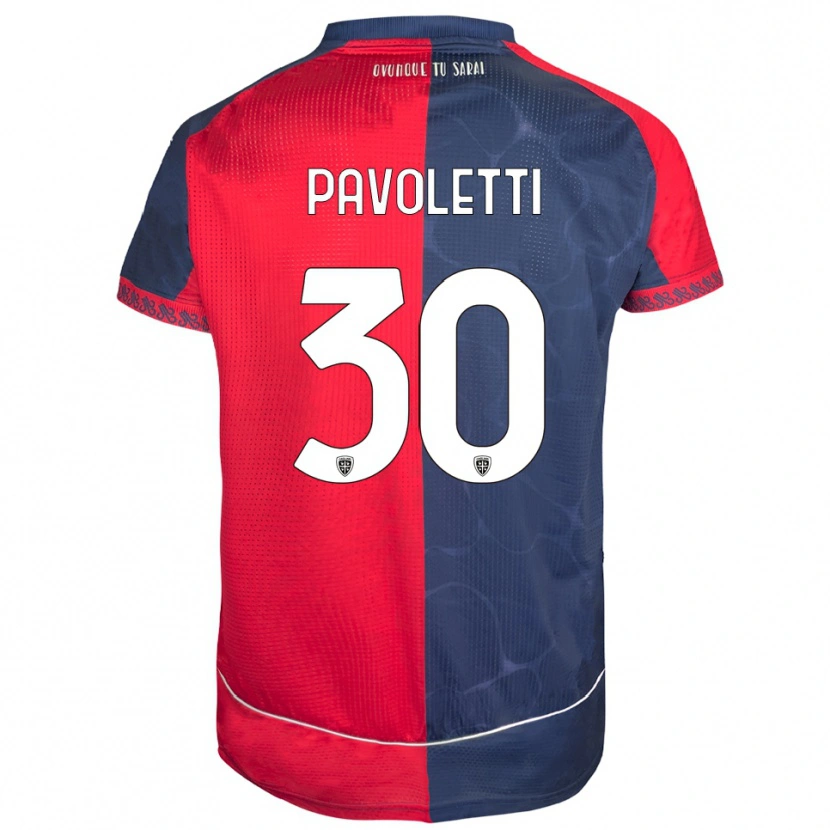 Danxen Donna Maglia Leonardo Pavoletti #30 Rosso Blu Navy Kit Gara Home 2025/26 Maglietta
