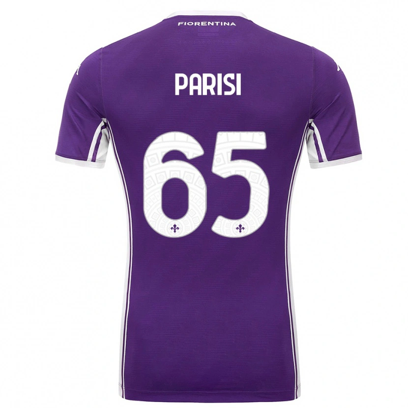 Danxen Donna Maglia Fabiano Parisi #65 Viola Bianco Kit Gara Home 2025/26 Maglietta