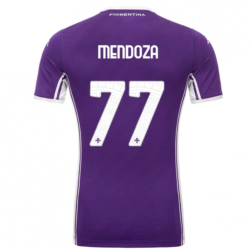 Danxen Donna Maglia William Mendoza #77 Viola Bianco Kit Gara Home 2025/26 Maglietta