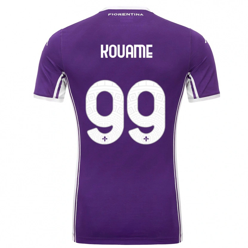 Danxen Donna Maglia Christian Kouamé #99 Viola Bianco Kit Gara Home 2025/26 Maglietta