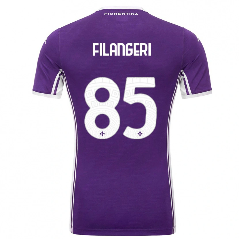 Danxen Donna Maglia Maria Luisa Filangeri #85 Viola Bianco Kit Gara Home 2025/26 Maglietta