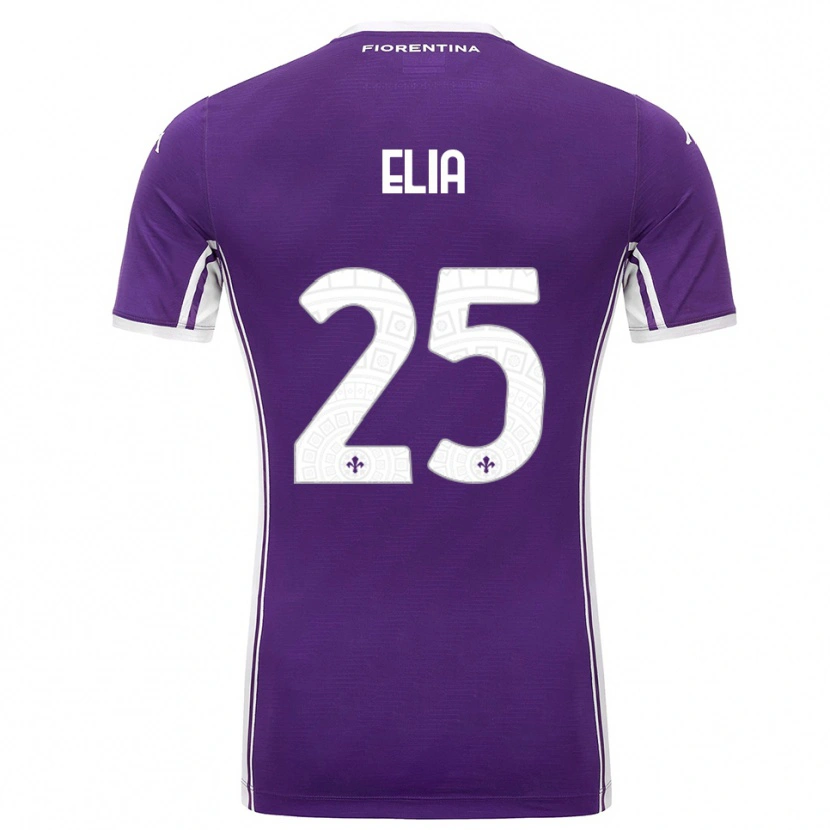 Danxen Donna Maglia Mirko Elia #25 Viola Bianco Kit Gara Home 2025/26 Maglietta