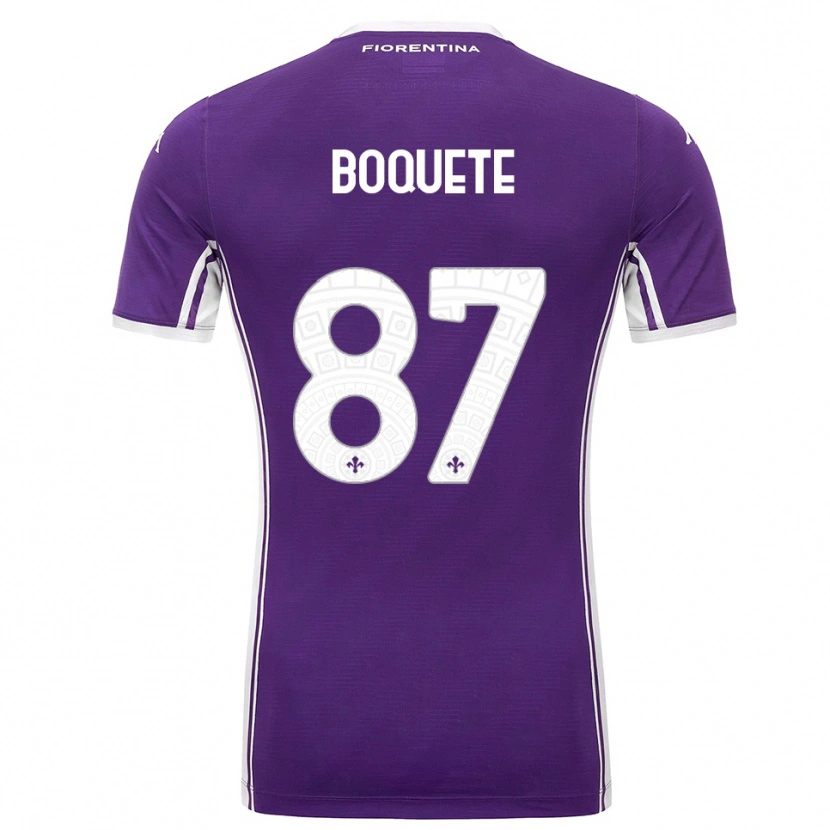 Danxen Donna Maglia Verónica Boquete #87 Viola Bianco Kit Gara Home 2025/26 Maglietta