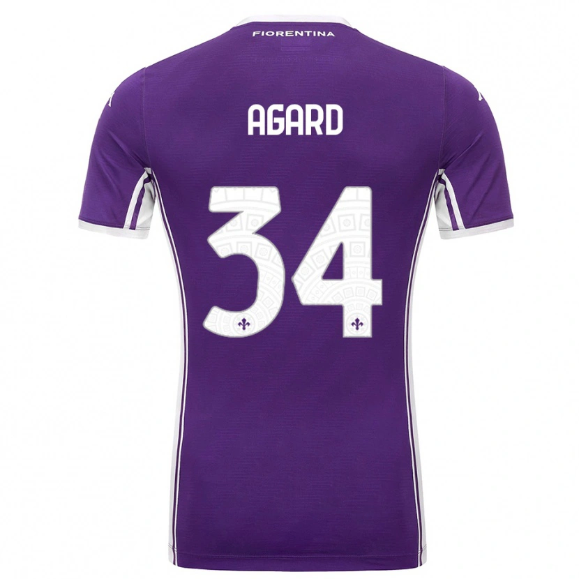 Danxen Donna Maglia Laura Agard #34 Viola Bianco Kit Gara Home 2025/26 Maglietta