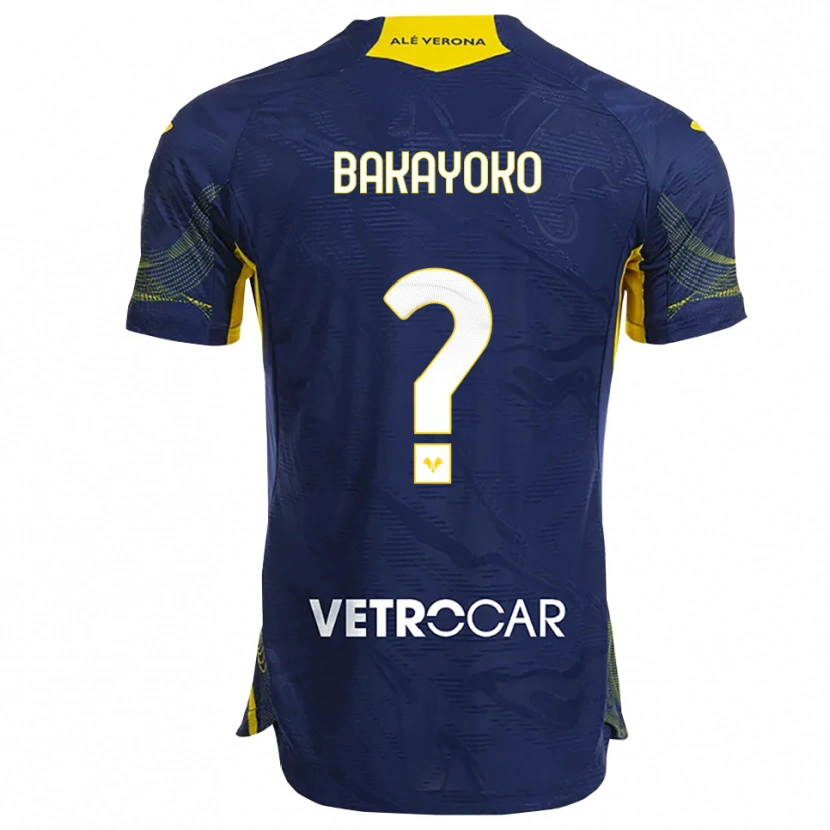 Danxen Donna Maglia Dramane Bakayoko #0 Blu Navy Giallo Kit Gara Home 2025/26 Maglietta