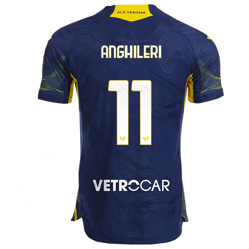 Danxen Donna Maglia Federica Anghileri #11 Blu Navy Giallo Kit Gara Home 2025/26 Maglietta