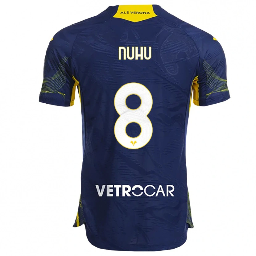 Danxen Donna Maglia Obed Nuhu #8 Blu Navy Giallo Kit Gara Home 2025/26 Maglietta