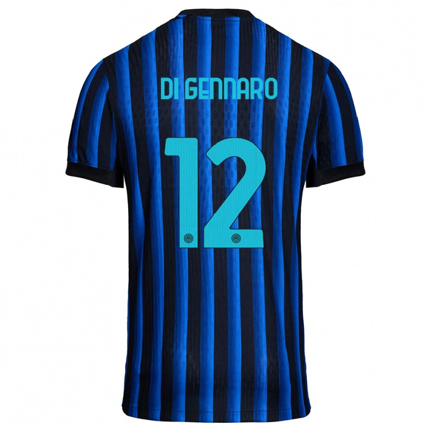 Danxen Donna Maglia Raffaele Di Gennaro #12 Nero Blu Kit Gara Home 2025/26 Maglietta