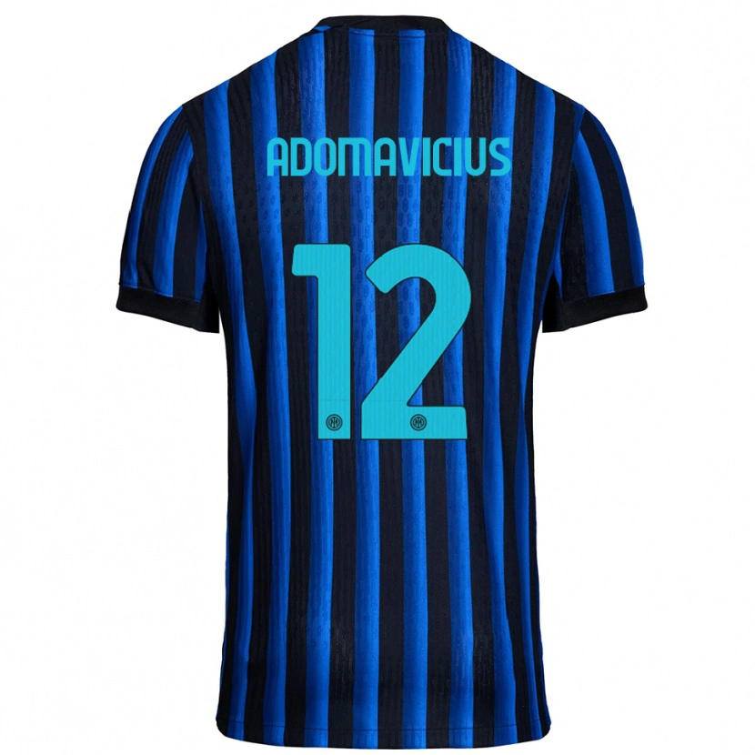 Danxen Donna Maglia Henrikas Adomavicius #12 Nero Blu Kit Gara Home 2025/26 Maglietta