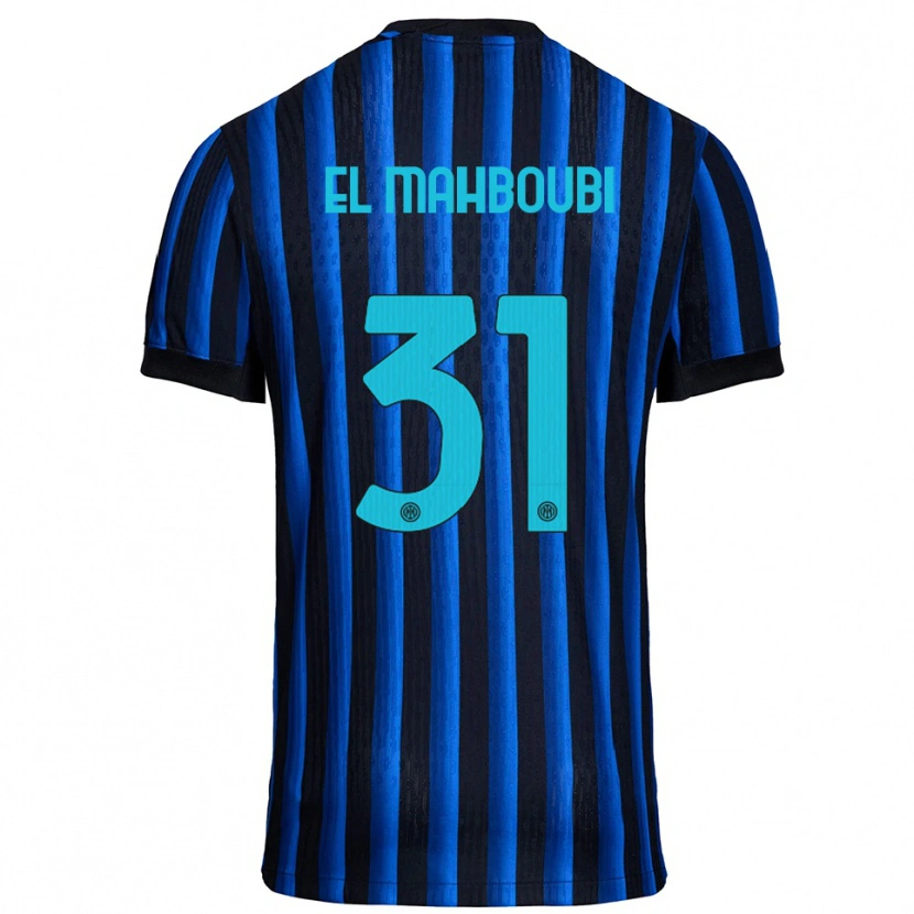 Danxen Donna Maglia Anas El Mahboubi #31 Nero Blu Kit Gara Home 2025/26 Maglietta