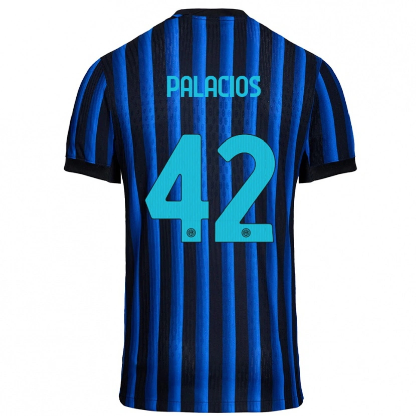 Danxen Donna Maglia Tomás Palacios #42 Nero Blu Kit Gara Home 2025/26 Maglietta