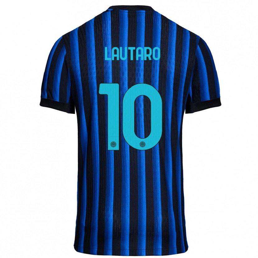 Danxen Donna Maglia Lautaro Martínez #10 Nero Blu Kit Gara Home 2025/26 Maglietta