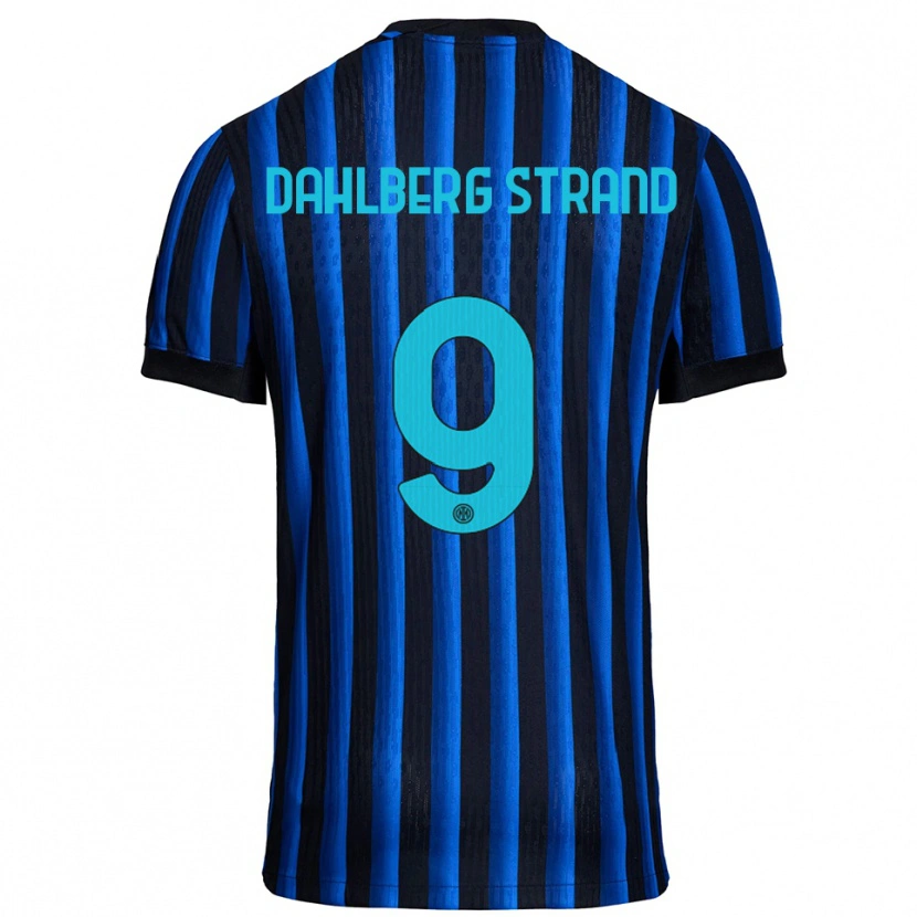 Danxen Donna Maglia Jonas Dahlberg Strand #9 Nero Blu Kit Gara Home 2025/26 Maglietta