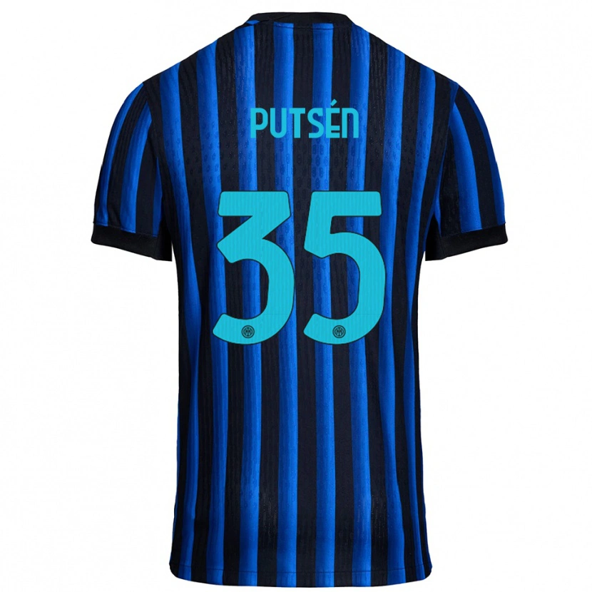 Danxen Donna Maglia Dino Putsén #35 Nero Blu Kit Gara Home 2025/26 Maglietta