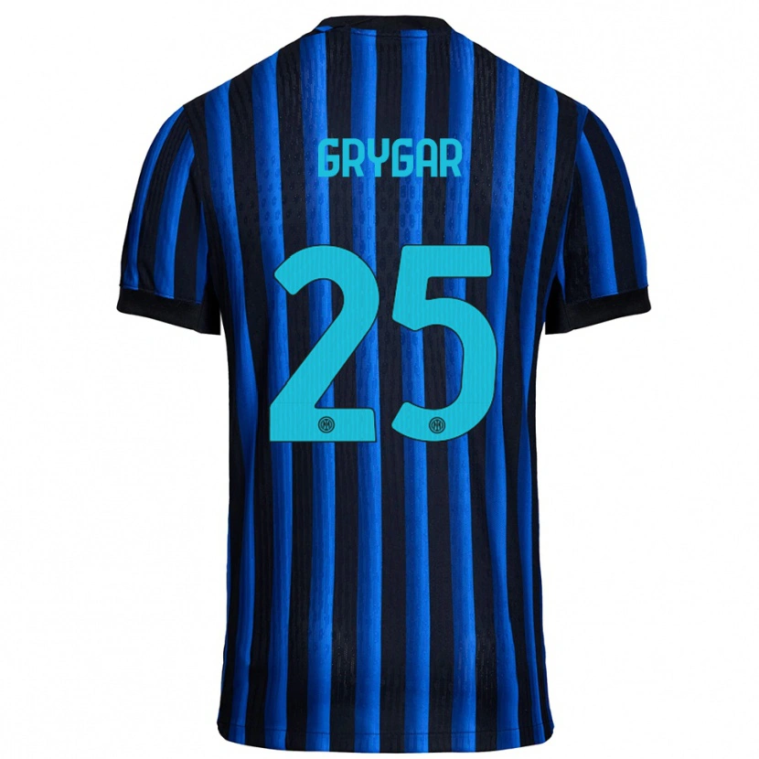 Danxen Donna Maglia Samuel Grygar #25 Nero Blu Kit Gara Home 2025/26 Maglietta