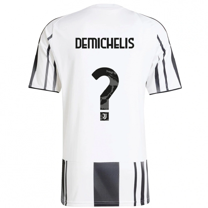 Danxen Donna Maglia Emanuele Demichelis #0 Bianco Nero Kit Gara Home 2025/26 Maglietta