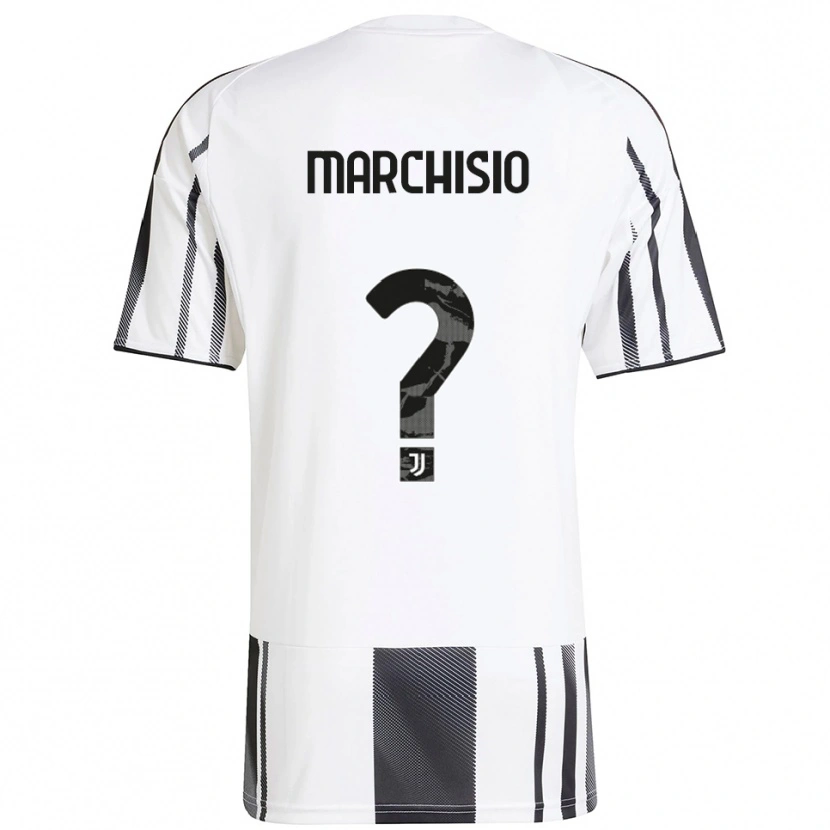 Danxen Donna Maglia Davide Marchisio #0 Bianco Nero Kit Gara Home 2025/26 Maglietta