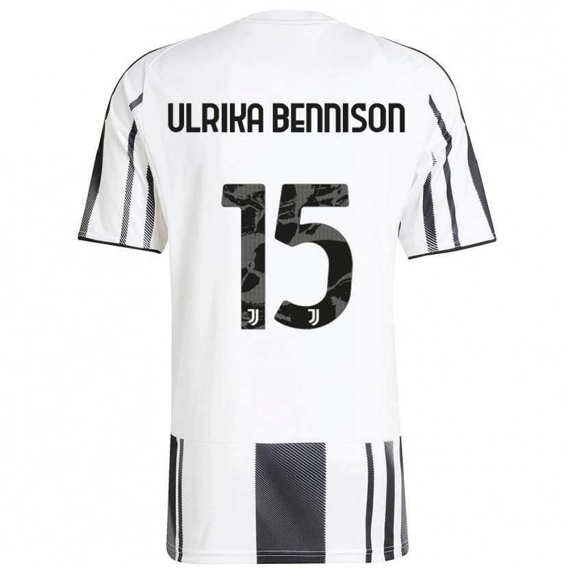 Danxen Donna Maglia Hanna Ulrika Bennison #15 Bianco Nero Kit Gara Home 2025/26 Maglietta