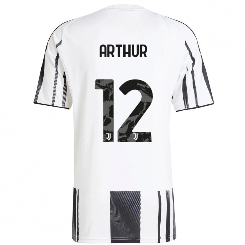Danxen Donna Maglia Arthur Melo #12 Bianco Nero Kit Gara Home 2025/26 Maglietta