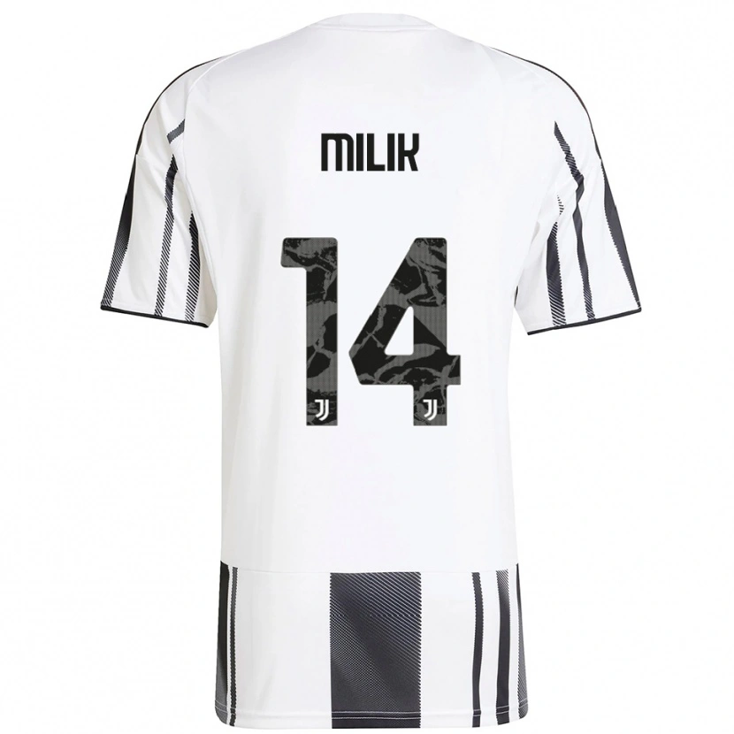 Danxen Donna Maglia Arkadiusz Milik #14 Bianco Nero Kit Gara Home 2025/26 Maglietta
