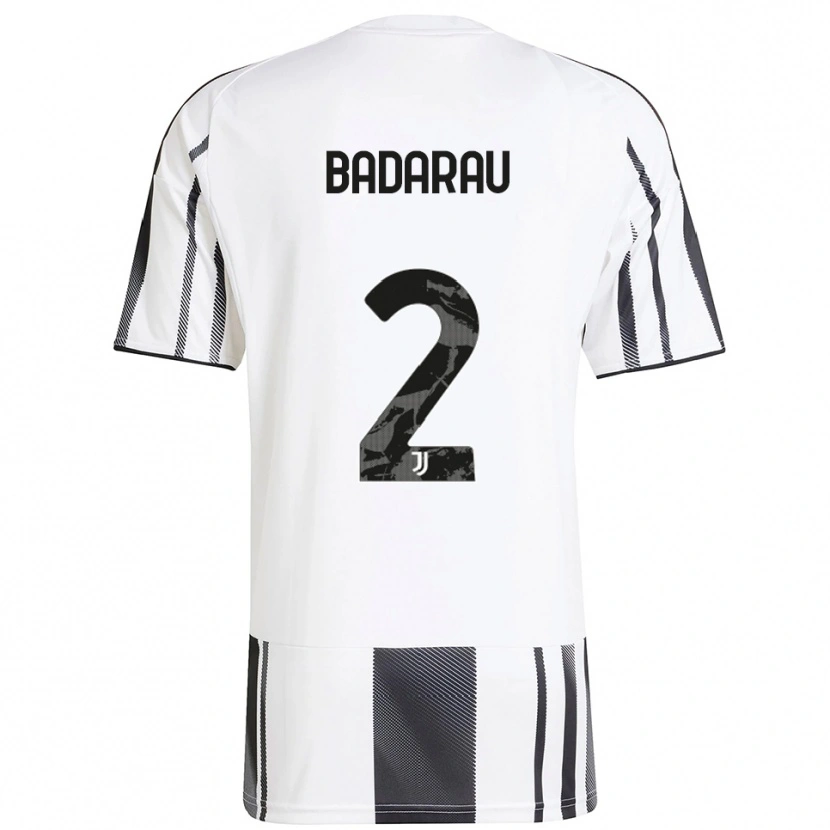 Danxen Donna Maglia Fabio Bădărău #2 Bianco Nero Kit Gara Home 2025/26 Maglietta