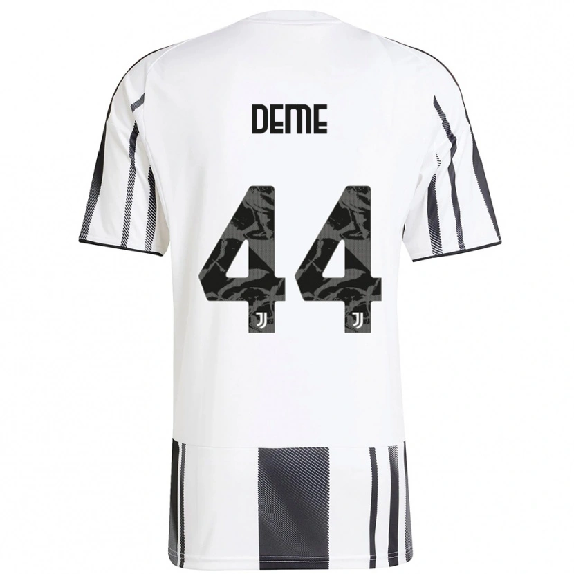 Danxen Donna Maglia Serigne Deme #44 Bianco Nero Kit Gara Home 2025/26 Maglietta