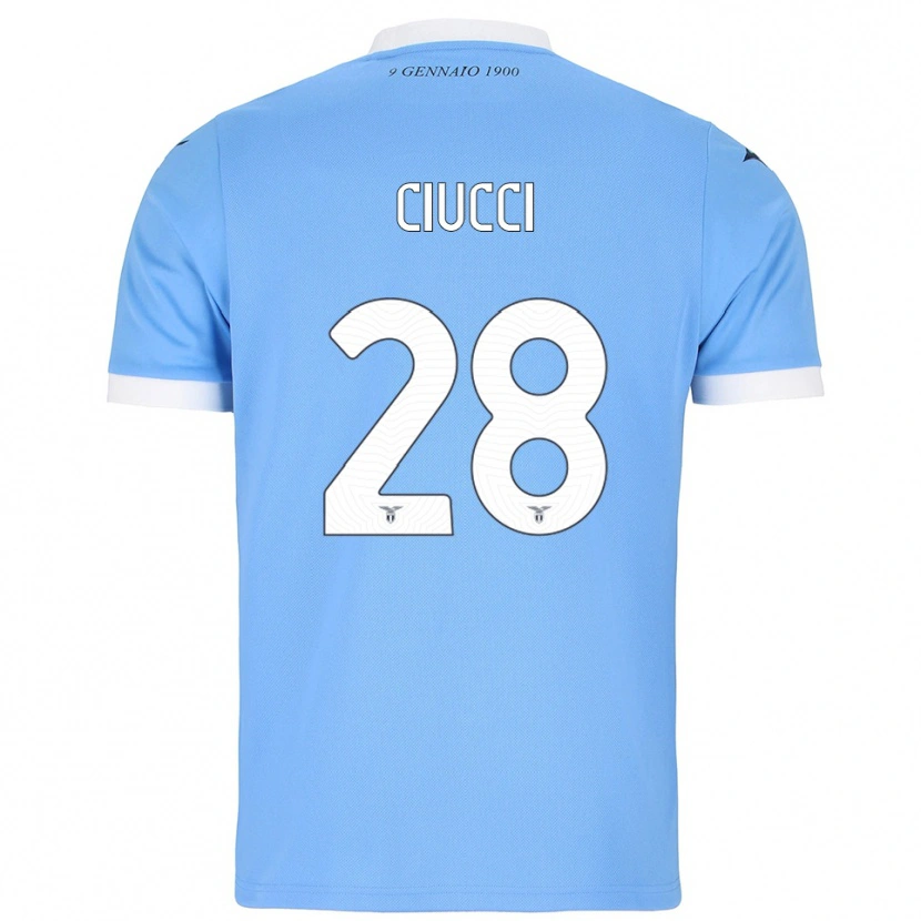 Danxen Donna Maglia Federico Ciucci #28 Azzurro Bianco Kit Gara Home 2025/26 Maglietta