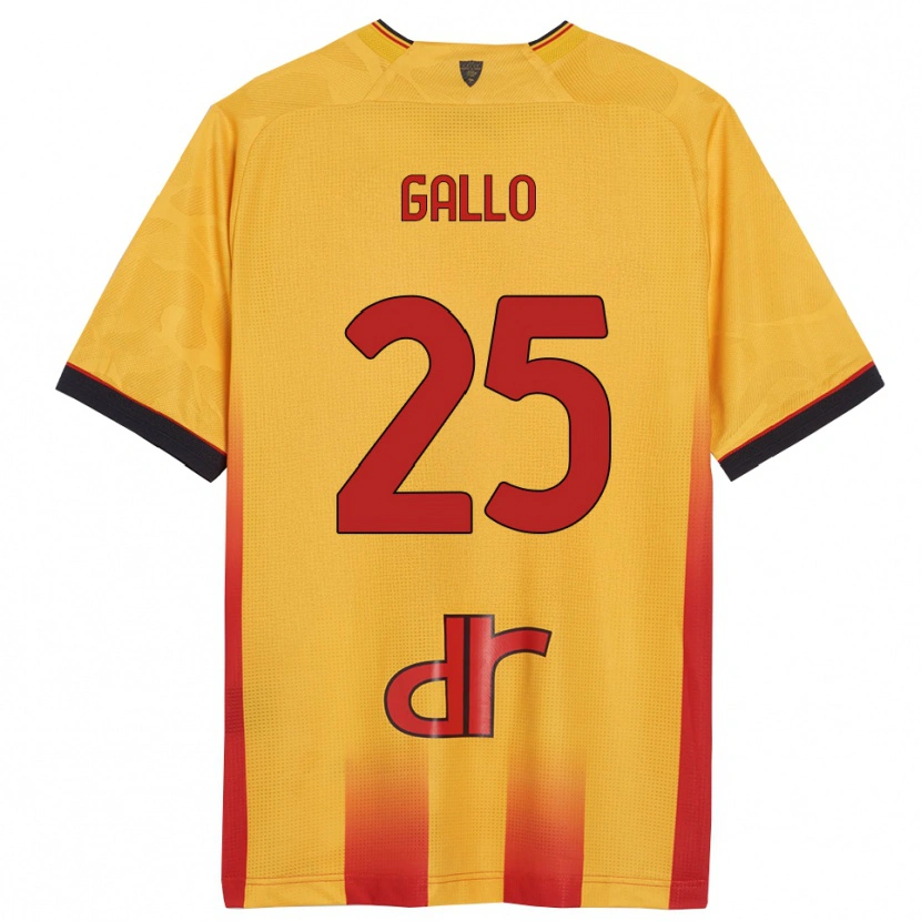 Danxen Donna Maglia Antonino Gallo #25 Giallo Arancione Kit Gara Home 2025/26 Maglietta