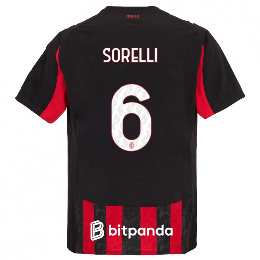 Danxen Donna Maglia Nadine Sorelli #6 Rosso Nero Kit Gara Home 2025/26 Maglietta