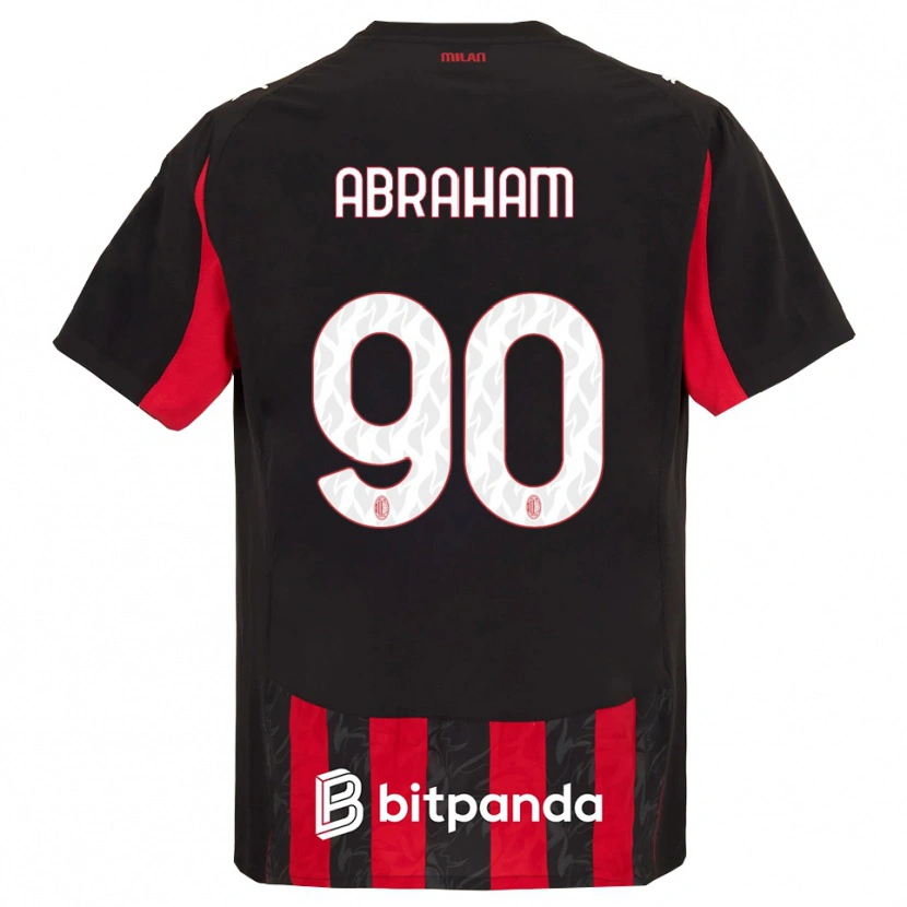 Danxen Donna Maglia Tammy Abraham #90 Rosso Nero Kit Gara Home 2025/26 Maglietta