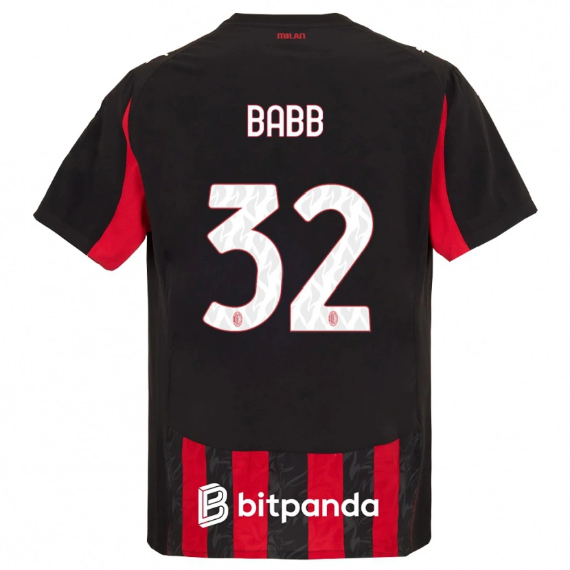 Danxen Donna Maglia Selena Delia Babb #32 Rosso Nero Kit Gara Home 2025/26 Maglietta