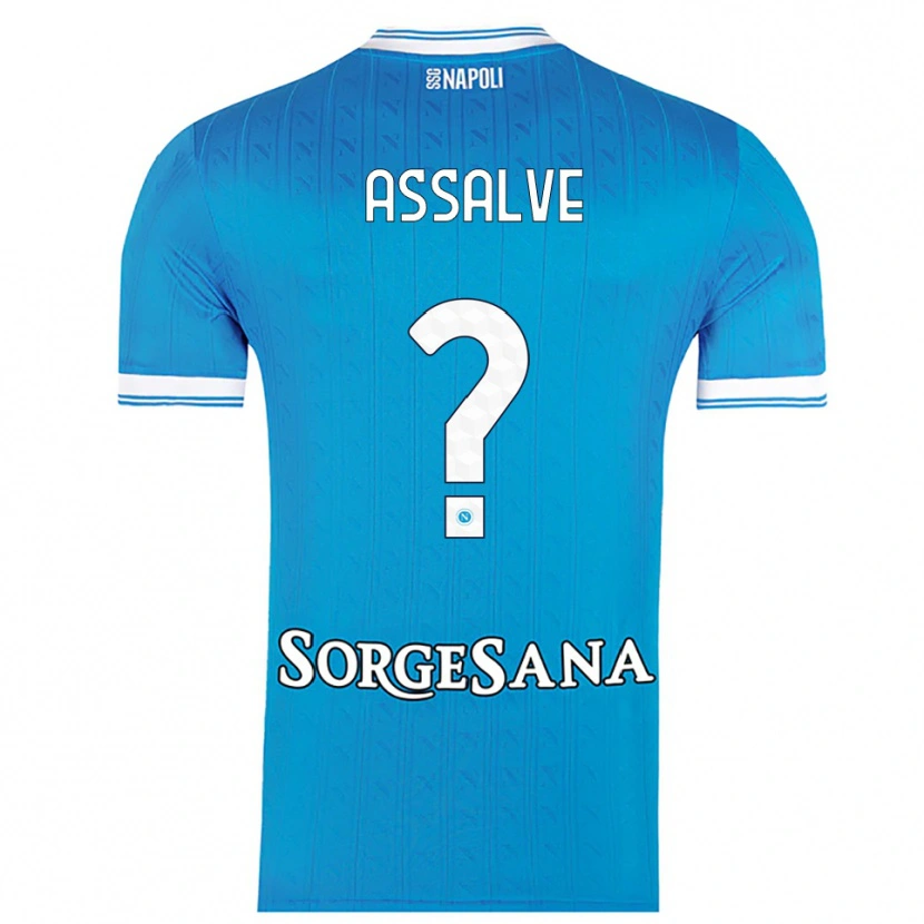 Danxen Donna Maglia Luca Assalve #0 Azzurro Bianco Kit Gara Home 2025/26 Maglietta