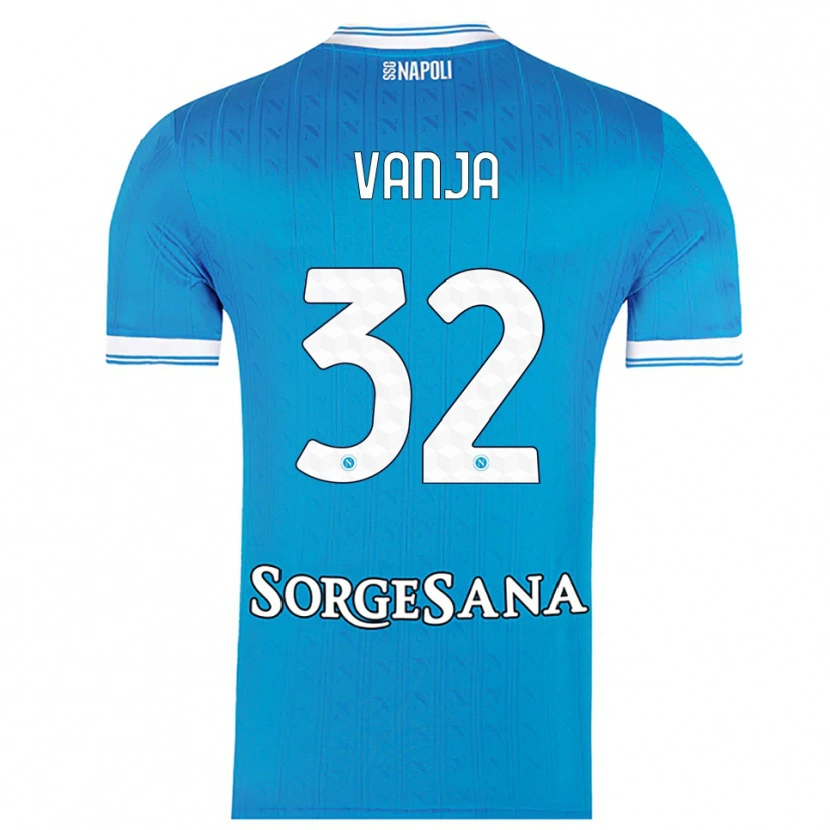 Danxen Donna Maglia Vanja Milinković-Savić #32 Azzurro Bianco Kit Gara Home 2025/26 Maglietta