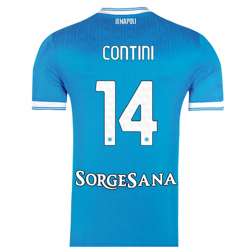 Danxen Donna Maglia Nikita Contini #14 Azzurro Bianco Kit Gara Home 2025/26 Maglietta