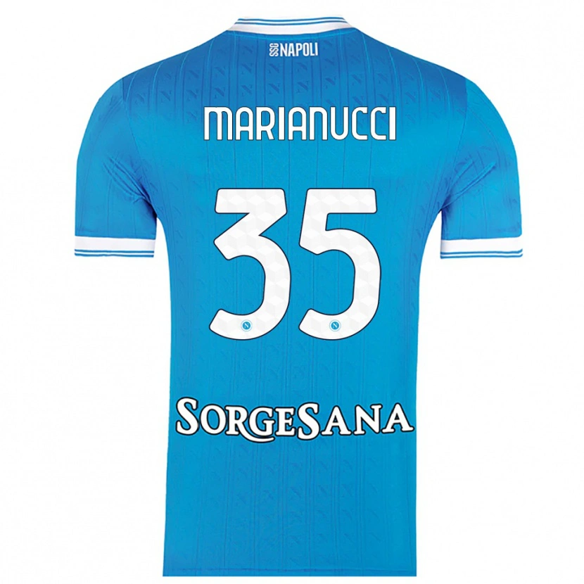Danxen Donna Maglia Luca Marianucci #35 Azzurro Bianco Kit Gara Home 2025/26 Maglietta