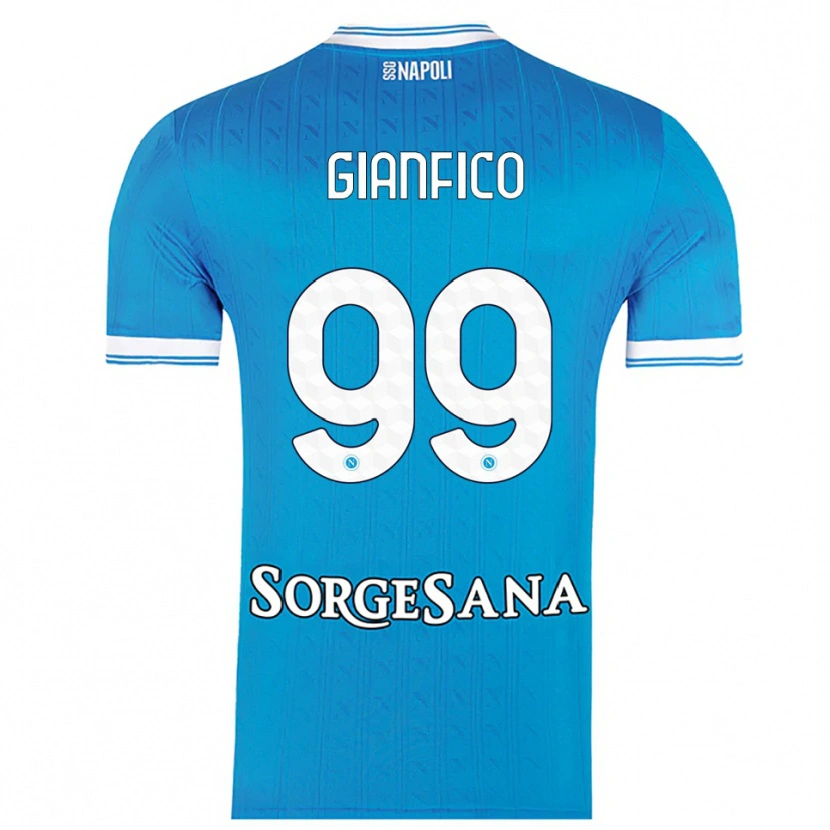 Danxen Donna Maglia Maria Morena Gianfico #99 Azzurro Bianco Kit Gara Home 2025/26 Maglietta