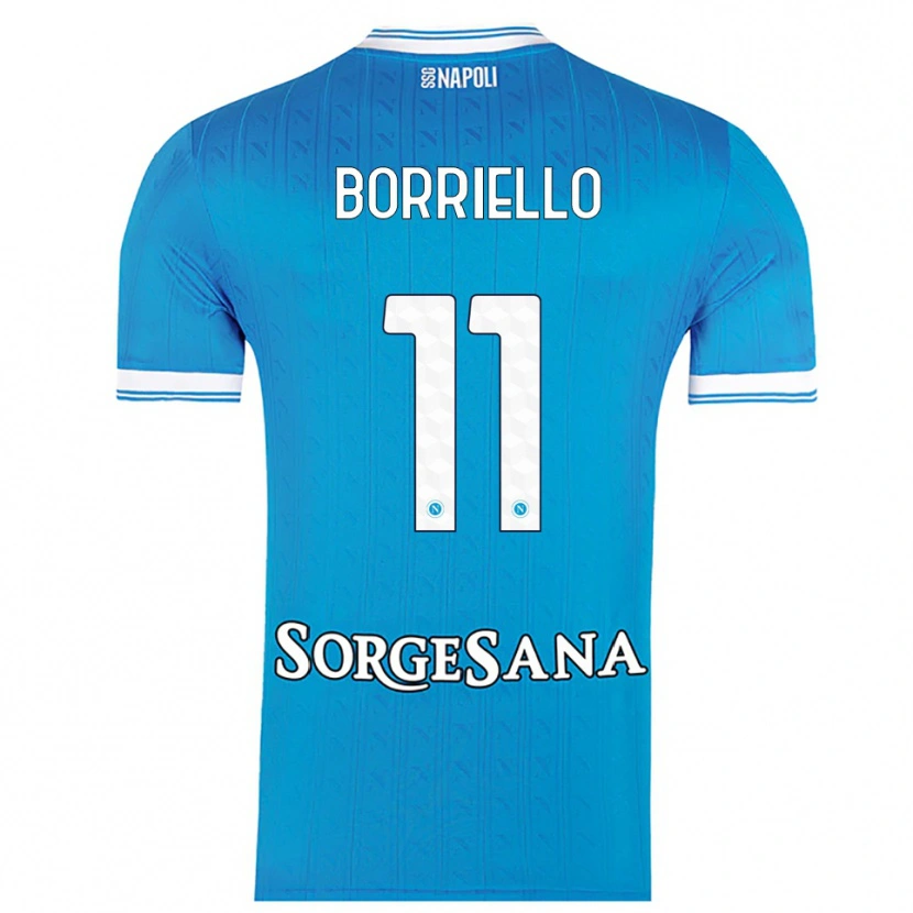 Danxen Donna Maglia Salvatore Borriello #11 Azzurro Bianco Kit Gara Home 2025/26 Maglietta